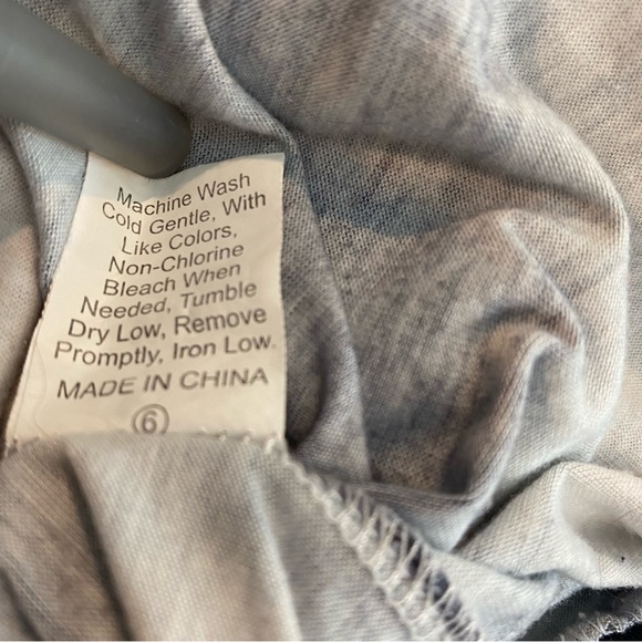 SHEIN CROPPED ZIP UP WOMENS HOODIE ELASTIC AT WAIST TIE DYE GRAY/CREAM SZ S - Picture 6 of 7